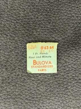 NOS Authentic BULOVA Standardized  Part. 6BA 63-64 BD10. Hour and Min hands